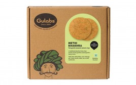 Gulabs Methi Khakhra Fenugreek Seasoned Wheat Crisps  Box  12 pcs